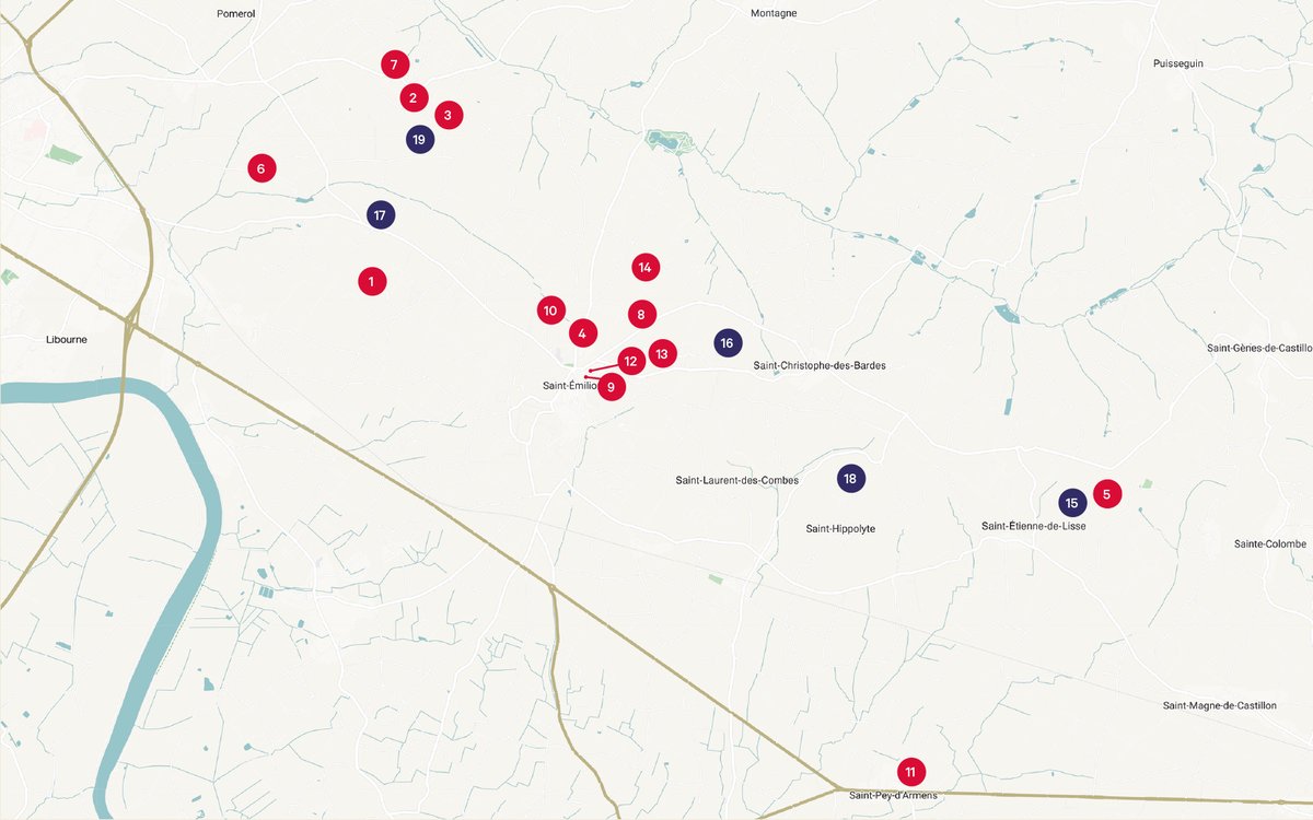 Carte des châteaux participants